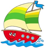 cartoon sailboat