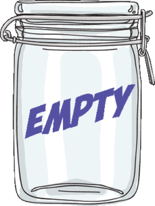 empty jar cartoon