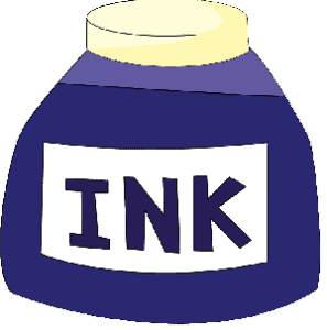 ink bottle cartoon 
