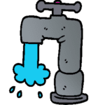 water faucet cartoon