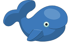 blue whale cartoon