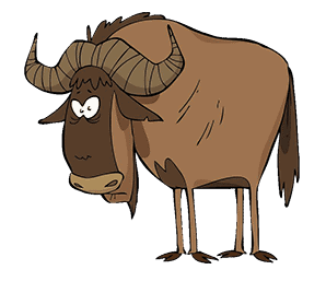wildebeest cartoon