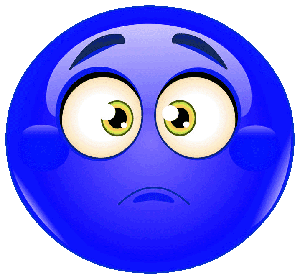 blue face emoji 