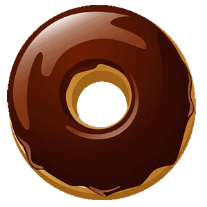 chocolate donut cartoon