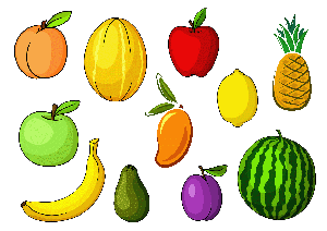 fruits cartoon 