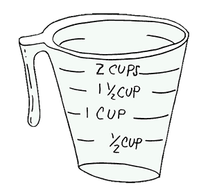 measuring cup cartoon