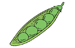 peas cartoon