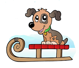 sled dog cartoon 