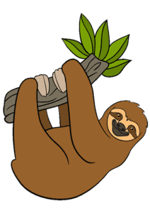 sloth cartoon