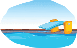 swimming pool cartoon