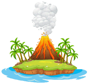 volcano cartoon