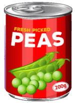 Peas in a can